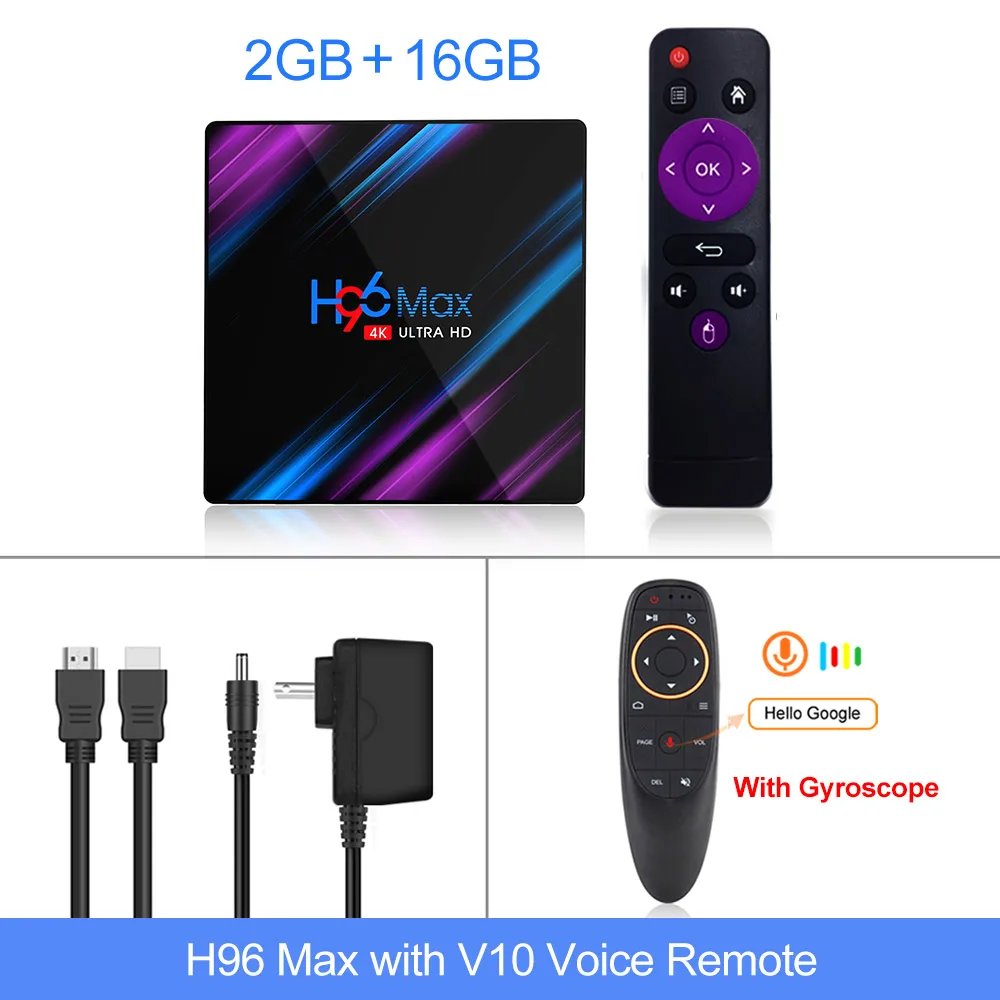 H96 MAX Android11.0 TV BOX RK3318 Quad Core 2.4/5G WIFI 4K UHD Media Player  W8Q8