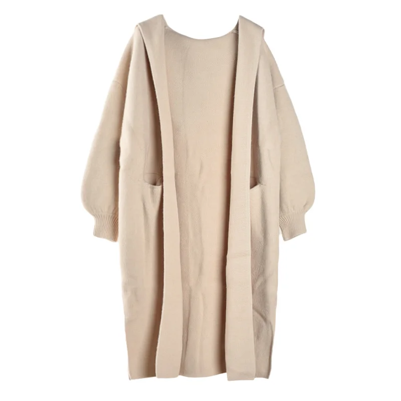 X-Long Hooded Sweater Cardigan For Women Korean