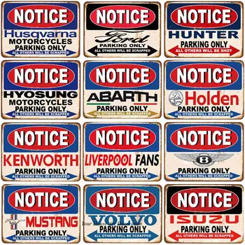 

Parking Only Notice Metal Vintage Tin Signs All Other Vehicles Will Be Towed Away ,be Shot And Be Scrapped. Retro Garage Plate