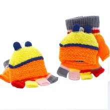 Перчатки в стиле пэчворк для малышей, теплые вязаные хлопковые перчатки с рисунком для мальчиков и девочек 3-6 лет(один предмет, одна серия цветов