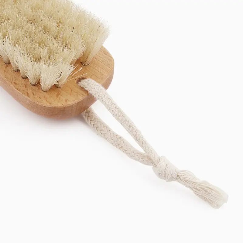 Natural Hard Bristle Laundry Brush Wooden Handle Scrub Out for Tough Stains Shoes Clothes Furniture Garment Cleaning Tools