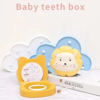 

Household Portable Kids Baby Tooth Box Creative Animal Teeth Storage Box For Home Lovey Cartoon Teeth Storage Box