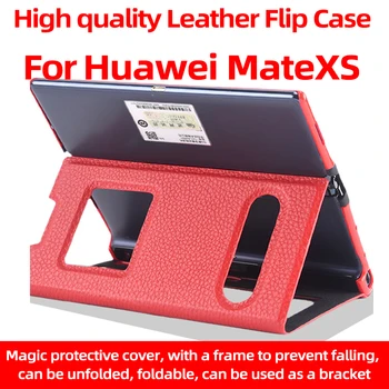 

Genuine Leather Case For Huawei Mate Xs X Matex Matexs Folding Screen Anti-drop Protective Cover Front And Rear Window Bracket