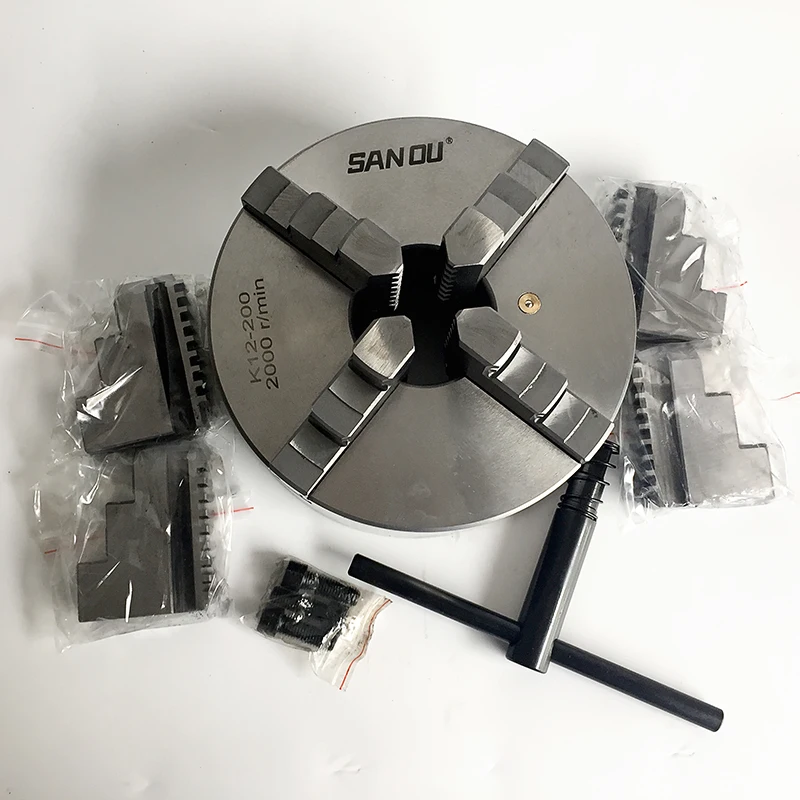 4 Jaw Chuck 200mm Sanou Brand 4 Jaw Selfcentering Lathe Chuck 8