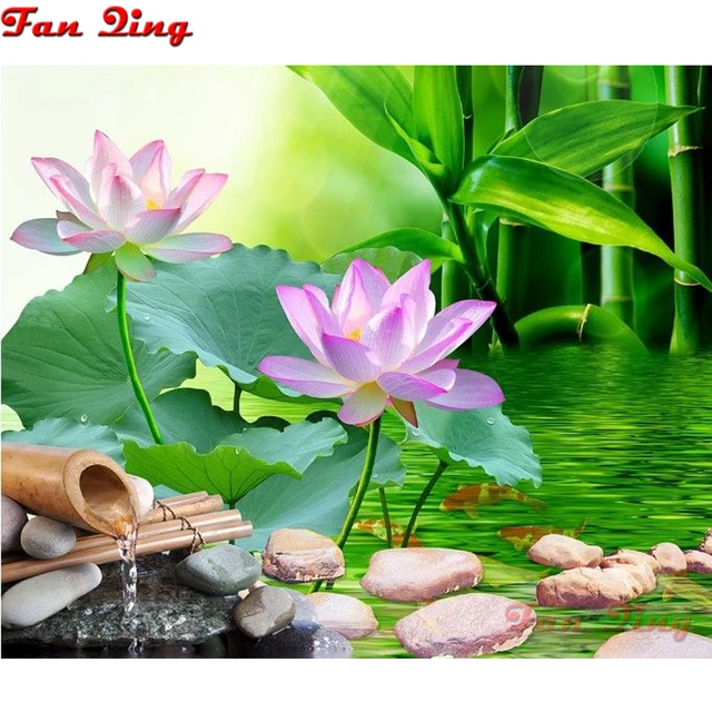 DIY Large Diamond Painting, Cross Stitch, Garden Tree Flowers Wall Art,  Full Round Drill, Embroidery for Home Decor, 5D - AliExpress