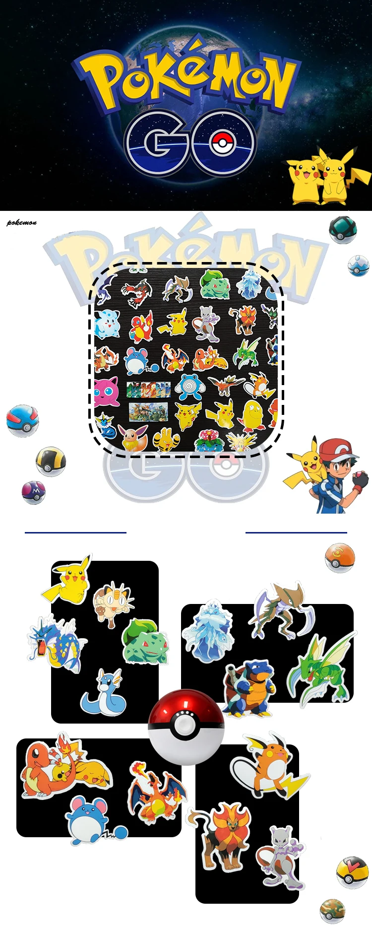 12 STICKERS POKEMON pour laptop skate guitare carnet vélo etc EUR