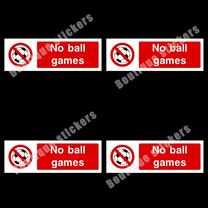 

4X No Ball Sports Logo Sticker Hot Sale Waterproof Sunscreen Practical Sticker To Remind Everyone of Novel Decals Die-cut Vinyl