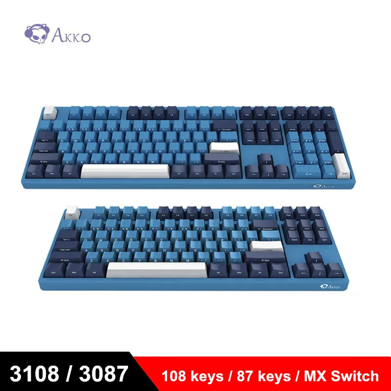 

AKKO Ocean Star Game Mechanical Keyboard 87 Keys 108 Keys Cherry MX Switch Side Letter USB Wired Computer Gamer Type C 85% PBT