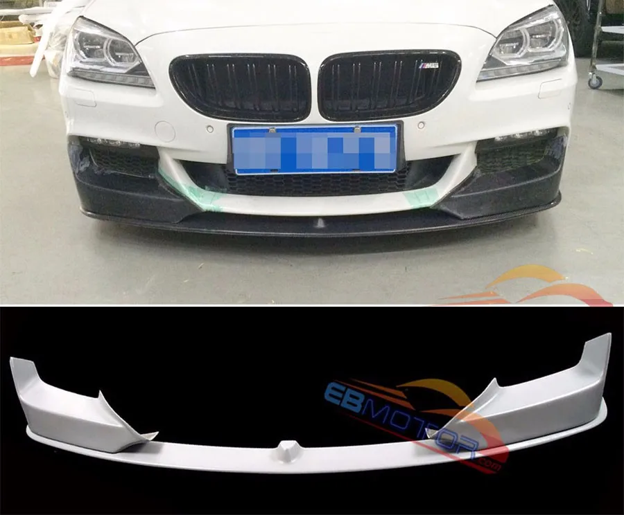 Окрашенные P Стиль Передние Губы подбородок спойлер разветвители 3 шт. для BMW F06 F12 F13 M-Sport Mtech бампер 2012UP B395F