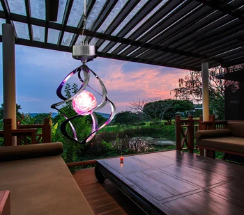 

LED Solar Light Outdoor Garden Wind Spinner Solar Power Lamp Hanging Wind Bell Lights for Home Garden Decoration Lighting