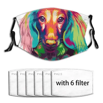 

Dachshund Dog Pop Art Adults Mask With Replaceable Filter Dust Mask Face Mask