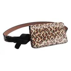 Модная женская леопардовая поясная сумка для путешествий Карманы кошелек Сумка-почтальонка Милая упаковка