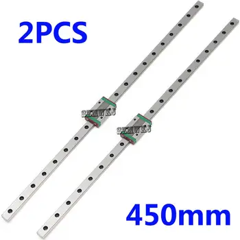 

2PCS 450mm Miniature CNC Linear Rail Sliding Motion Mini Slide Rail Linear Guide W/ MGN12H Sliding Block for CNC 3D Printer DIY