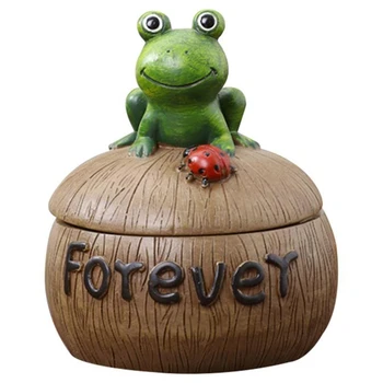 

1 Pcs Ashtray Cute Frog Creative Ashtray Resin Frog Ashtray with Cover Creative Ashtray for Home Company Office