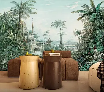 

CJSIR Custom 3d Wallpaper Mural Hand-painted Tropical Rainforest Landscape Background Wall Home Decoration Papel De Parede