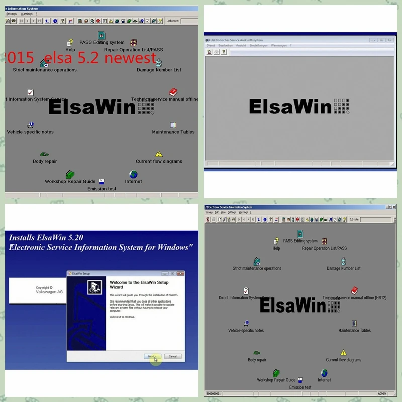 

2020 Hot Auto Repair Software ElsaWin 6.0 work for V-W 5.3 For Audi Auto Repair Software Elsa Win 6.0 in 80gb hdd high quality