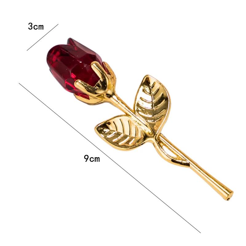 Хрустальные стеклянные статуэтки розы Ремесло Свадьба День Святого Валентина сувениры и подарки Сувенирный стол