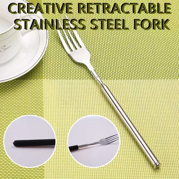 

Funny Fork Extension Long Extendable Telescopic Freeloader Trick Prank BBQ Tool