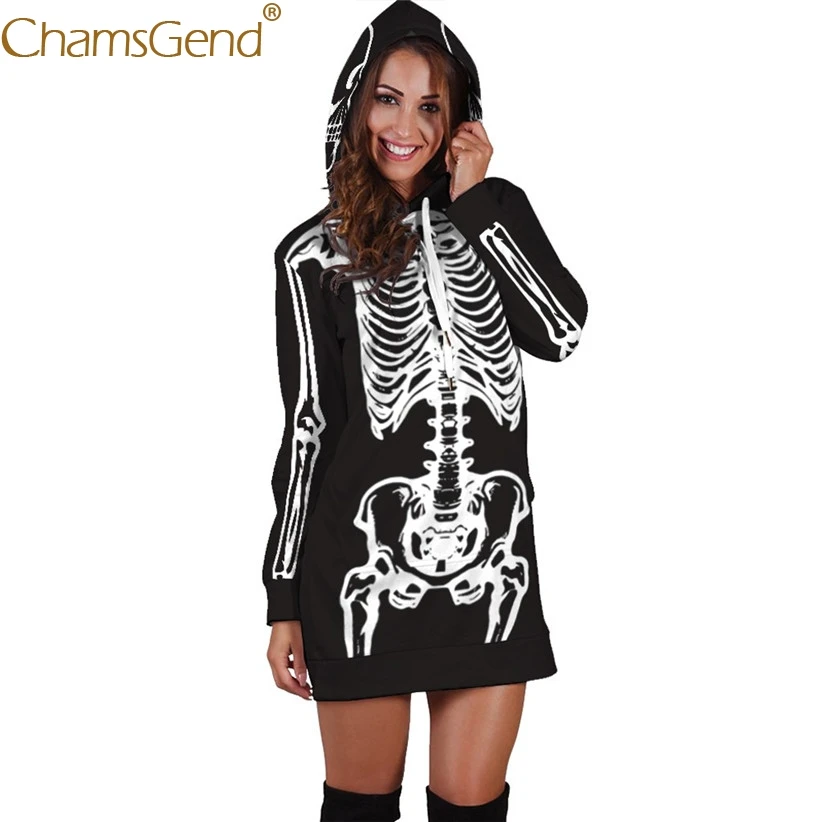 skeleton hoodie dress