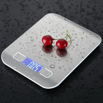 10/5Kg 1g Kitchen Scale digital Stainless Steel Weighing Scale