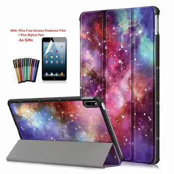 

Tablet Case For Huawei MatePad 10.4 case BAH3-W09 BAH3-AL00 Slim PU Leather Tri-Fold Folio Stand Cover Protector Shell+Film+Pen