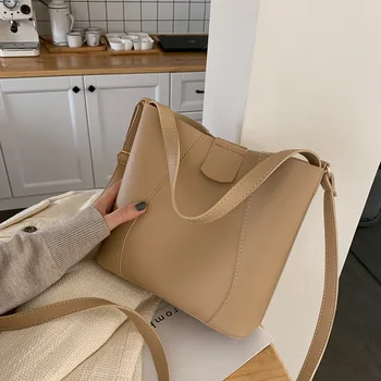 

Bag Women 2019 New Simple and Fresh Single Shoulder Bag Fashion Bag Women's Bag Messenger Bucket Bag