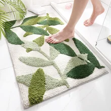 

Modern Simple Bathroom Water Absorption Anti-skid Pad Fresh Household Door To Door Fur Mat Bedroom Soft 3d Rug