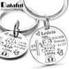 Lovely Personalized Baby Boys Girls Keychain  Name Birth Weight Height For Newborn Commemorate New Mom Dad Gift Keyring P026_C ► Photo 1/6