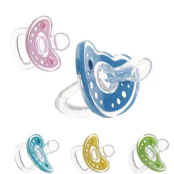 

Newborn Baby Pacifier Flat/Round Head Infant Baby Soft Silicone Dummy Pacifier Flat Round Head Soother Nipple feeding supplies