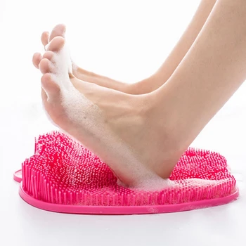 

Foot Scrubber Massager Shower Exfoliating Scrub Mat Cleaning Massage Cushion Pad Toe Cleaner Non-slip Mat