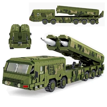 

1336Pcs Chinese Military Building Blocks Army Long Sword-100 Supersonic Cruise Missile Truck Model Bricks Toys for Kids Boy Gift