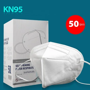 

50pcs KN95 mask Protection Face Masks Filtration Mouth Cover Anti Dust Pollution Face Mask