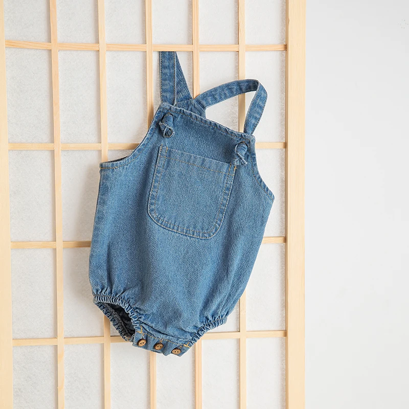 Baby Rompers Baby Jumpsuit Autumn Newborn Denim Overalls 0-3Yrs