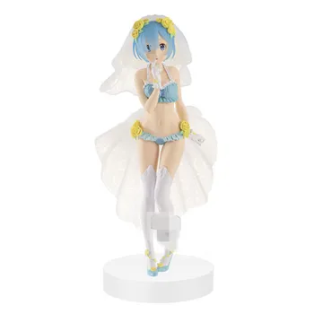

22cm Anime Re:Life in a different world from zero figures wedding dress Rem PVC action figure collection model toys