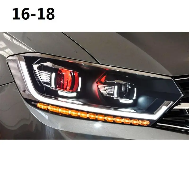 Дневные ходовые автомобильные Drl боковые поворотники Светодиодные Автомобильные аксессуары фары Задние Автомобильные фары в сборе 17 18 для Volkswagen Bora