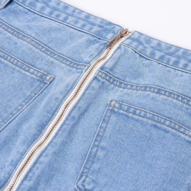 Горячая назад блестящая Молния Синие джинсы карманные брюки женские сексуальные прямые брюки новое поступление джинсы для женщин женские брюки