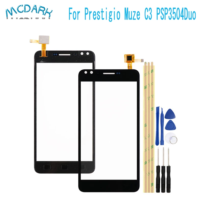 5.0inch Front Screen For Prestigio Muze C3 PSP3504Duo PSP3504 Duo Touch Digitizer Panel Glass with Tools | Мобильные телефоны и