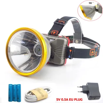 

LED T6 Headlamp USB Rechargeable Head Torch Headlight Linterna Frontal Flashlight Forehead 3*18650 Head Lamp Waterproof Powerful