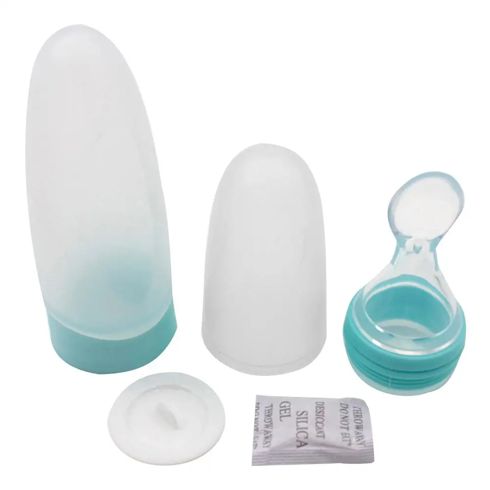 Squeezing Feeding Bottle Silicone Newborn Baby Training Rice Spoon Infant Cereal Food Supplement Feeder Feeding Spoon For Baby