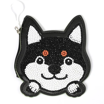 

DIY Full Drill Diamond Painting Cute Dog Wallet Bag Keychain Keyrings Pendants Stitch Embroidery Coin Purse for Girl and Child