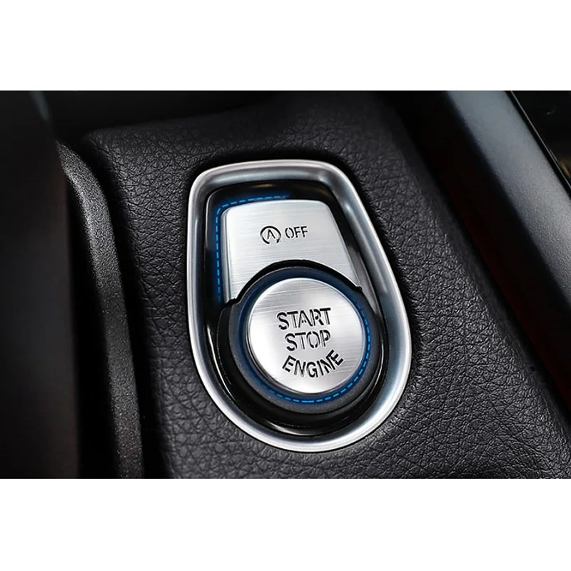 

3pcs/set auto Engine Start Stop Button Cover Trim Silver Aluminum Alloy Car Decoration Accessories For BMW F20 F21 2012-2017