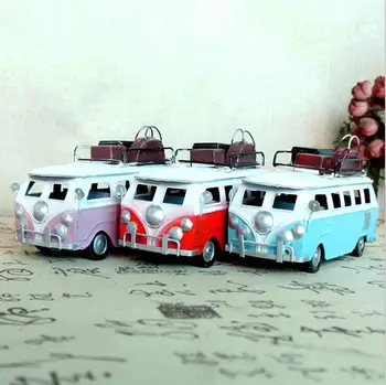 

Vintage Metal Travel Bus Car Model 1:40 Scale Diecast Bus Model, Creative Home Decoration Model Car Children's Gift