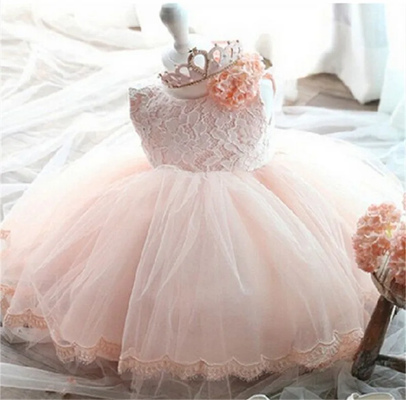 Платье для маленьких девочек классическое бальное платье принцессы Детские платья для девочек, свадебный костюм для Крещения Детская праздничная одежда vestido infantil - Цвет: Sleeveless 1