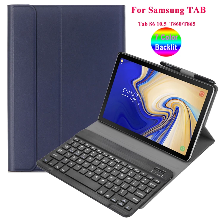 Чехол с клавиатурой для Samsung Galaxy Tab S6 10 5 T860 T865 Bluetooth мышь чехол держателем стилуса