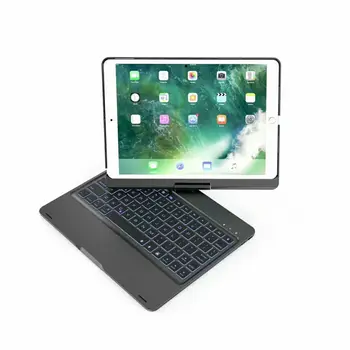 

Suitable for New iPad Pro10.5 Tablet PC Bluetooth Keyboard 360-Degree Rotating Metal Colorful Backlight Wireless Keyboard