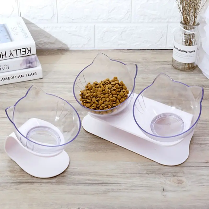 Нескользящие двойные миски для кошек с приподнятой подставкой для домашних животных миска для воды для кошек и собак кормушка для домашних животных