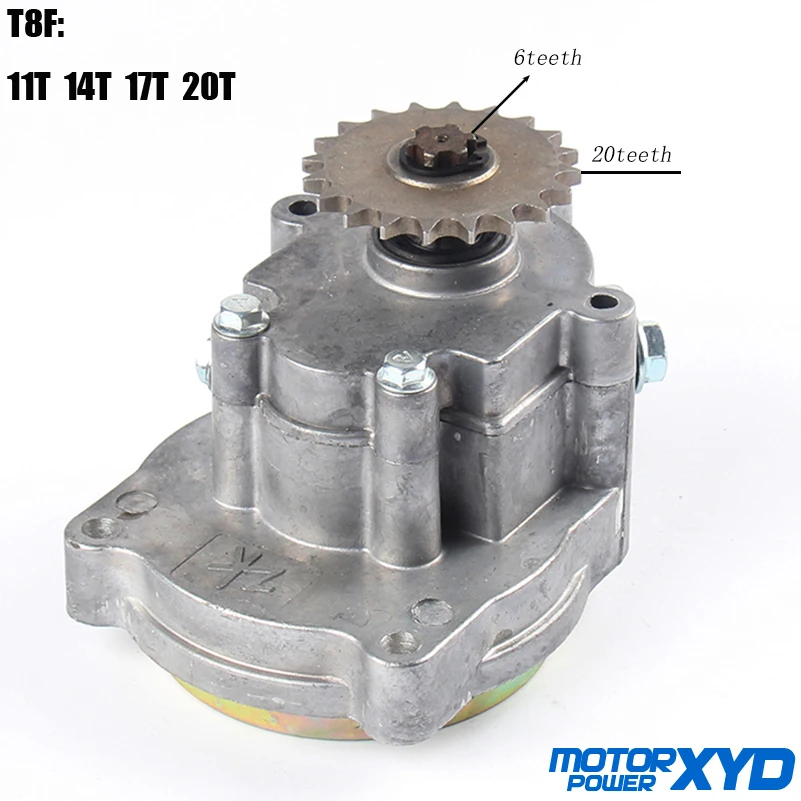 

Коробка передач двигателя 11T, 14T, 17T, 20T, 43cc, 47cc, 49cc, 2-тактная коробка передач T8F для карманного мини-квадроцикла, скутера Goped