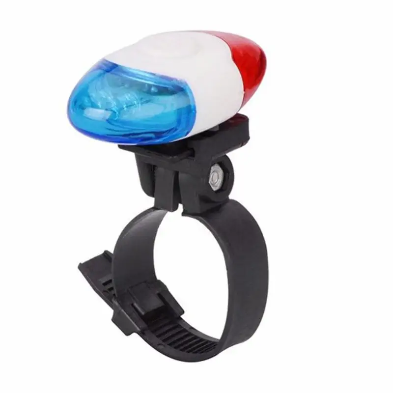 Bike Light Bicycle 4 Flashing LED 4 Sounds Police Siren Trumpet Horn Bell Bike Rear Light car Light Waterproof