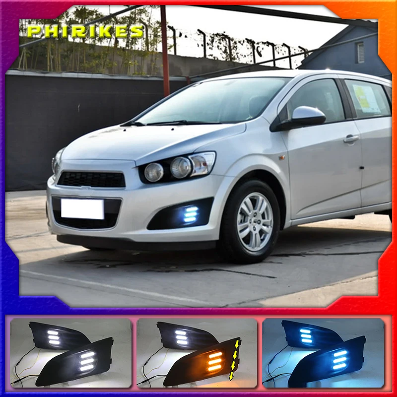 1 комплект для Chevrolet Chevy AVEO Sonic зубная щётка 2011 2012 2013 автомобиля светодиодный DRL