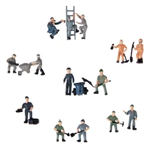 25 uds. Escala 1: 87 HO figuras de personas en miniatura modelo trabajador para tren modelo Diorama paisaje DIY accesorios, surtido